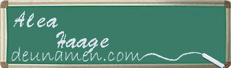 Alea Haage Visitenkarte